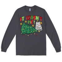 Smoke it wasn't me! christmas cat Long Sleeve Tee - MaliasSmallBusiness