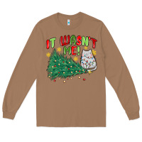 Toasted Coconut it wasn't me! christmas cat Long Sleeve Tee - MaliasSmallBusiness
