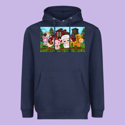 Cute Farm Animals Heavyweight Hoodie Designed By Tumblerdesignbyshophia