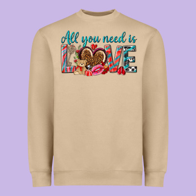 All You Need Is Love Heavyweight Sweatshirt Designed By Nancycooperartshop