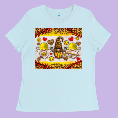 Softball Gnome Ladies Tee Designed By Hra Design Shop