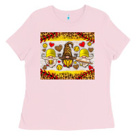 Bubblegum Pink softball gnome Ladies Tee - HRA Design Shop