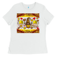 White softball gnome Ladies Tee - HRA Design Shop