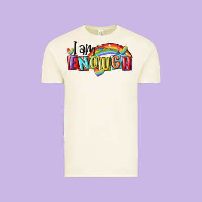 I Am Enough Lgbt Vintage Tee Designed By Maliassmallbusiness