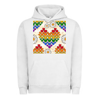 Pigment Lunar Rock Pride lgbtq hearts and daisy seamless pattern Urban Hoodie - BundleAndBundleShop