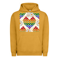 Pigment Peanut Butter Pride lgbtq hearts and daisy seamless pattern Urban Hoodie - BundleAndBundleShop
