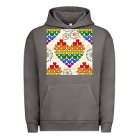 Pigment Tornado Pride lgbtq hearts and daisy seamless pattern Urban Hoodie - BundleAndBundleShop
