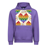 Tulip Pride lgbtq hearts and daisy seamless pattern Urban Hoodie - BundleAndBundleShop