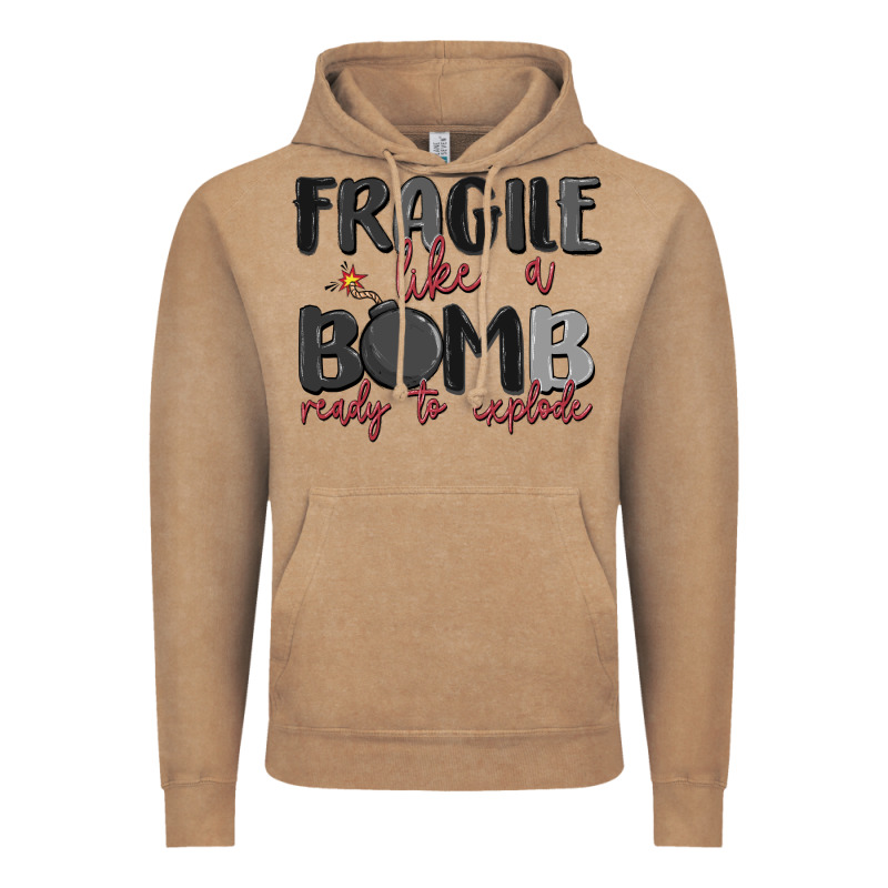 Fragile Like A Bomb Ready To Explode Vintage Hoodie by MaliasSmallBusiness | Teevron
