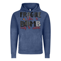 Vintage Denim fragile like a bomb ready to explode Vintage Hoodie - MaliasSmallBusiness