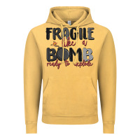 Vintage Mustard fragile like a bomb ready to explode Vintage Hoodie - MaliasSmallBusiness