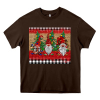 Chocolate Brown Christmas gnomes Heavy Core Tee - BarkalooDesign
