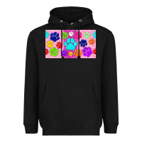 Black paw print Heavyweight Hoodie - TumblerDesignByShophia