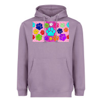 Lavender paw print Heavyweight Hoodie - TumblerDesignByShophia