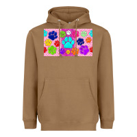 Toasted Coconut paw print Heavyweight Hoodie - TumblerDesignByShophia