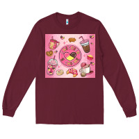 Burgundy cafecito y chisme Long Sleeve Tee - MaliasSmallBusiness
