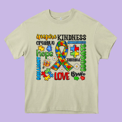 Autism Awareness Heavy Core Tee Designed By Jahusdesignshop