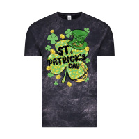 Cloud Black st. patrick's day shamrock Vintage Tee - MaliasSmallBusiness