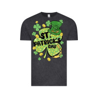 Vintage Black st. patrick's day shamrock Vintage Tee - MaliasSmallBusiness