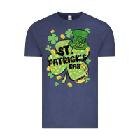 Vintage Denim st. patrick's day shamrock Vintage Tee - MaliasSmallBusiness