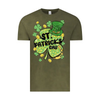 Vintage Olive st. patrick's day shamrock Vintage Tee - MaliasSmallBusiness