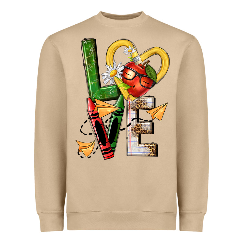 Teacher Love Nca Heavyweight Sweatshirt by NancyCooperArtShop | Teevron
