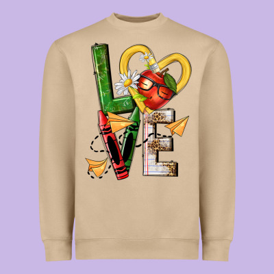 Teacher Love Nca Heavyweight Sweatshirt Designed By Nancycooperartshop