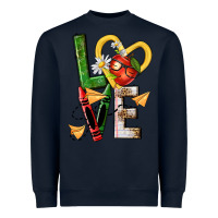 Navy teacher love nca Heavyweight Sweatshirt - NancyCooperArtShop