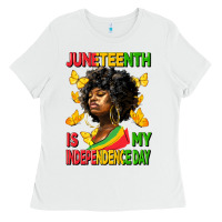 White juneteenth is my independence day Ladies Tee - HRA Design Shop