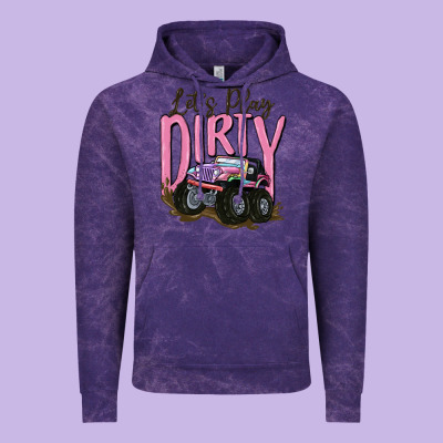 Let's Play Dirty Vintage Hoodie Designed By Maliassmallbusiness