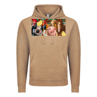 Vintage Coffee Farm animals with aztec Vintage Hoodie - RanaPortraitStore