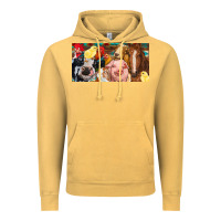 Vintage Mustard Farm animals with aztec Vintage Hoodie - RanaPortraitStore