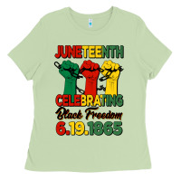 Matcha juneteenth celebrating black freedom Ladies Tee - HRA Design Shop