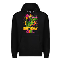 Black 1st birthday girl t rex pink Premium Hoodie - CowGirlArtShop