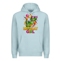 Blue Mist 1st birthday girl t rex pink Premium Hoodie - CowGirlArtShop