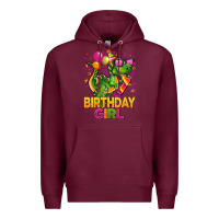 Burgundy 1st birthday girl t rex pink Premium Hoodie - CowGirlArtShop