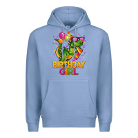 Colony Blue 1st birthday girl t rex pink Premium Hoodie - CowGirlArtShop