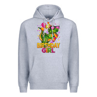 1st Birthday Girl T Rex Pink Premium Hoodie | Teevron