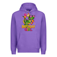 Purple 1st birthday girl t rex pink Premium Hoodie - CowGirlArtShop