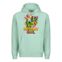 Seafoam 1st birthday girl t rex pink Premium Hoodie - CowGirlArtShop