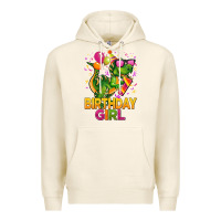 Tofu 1st birthday girl t rex pink Premium Hoodie - CowGirlArtShop