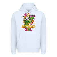White 1st birthday girl t rex pink Premium Hoodie - CowGirlArtShop