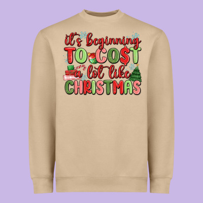 It's Beginning To Cost A Lot Like Christmas Heavyweight Sweatshirt Designed By Maliassmallbusiness