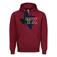 Burgundy Texas Zipper Hoodie - Bettercallsaul