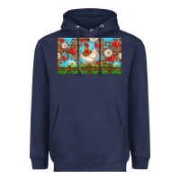 Navy cute chicken Heavyweight Hoodie - TumblerDesignByShophia