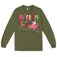 Army Green sleigh all day Long Sleeve Tee - MaliasSmallBusiness