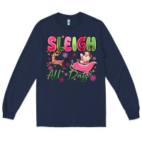 Navy sleigh all day Long Sleeve Tee - MaliasSmallBusiness
