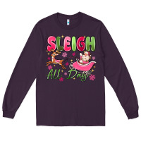 Plum sleigh all day Long Sleeve Tee - MaliasSmallBusiness