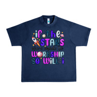 Navy if the stars were made to worship so will i Urban Heavy Tee - MaliasSmallBusiness