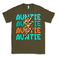 Army Green auntıe with lightning bolt Classic Tee - MaliasSmallBusiness